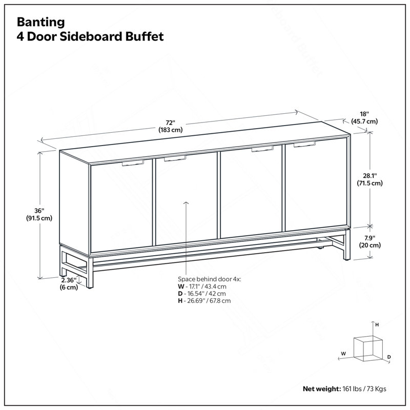 Banting 4 Door Sideboard Buffet