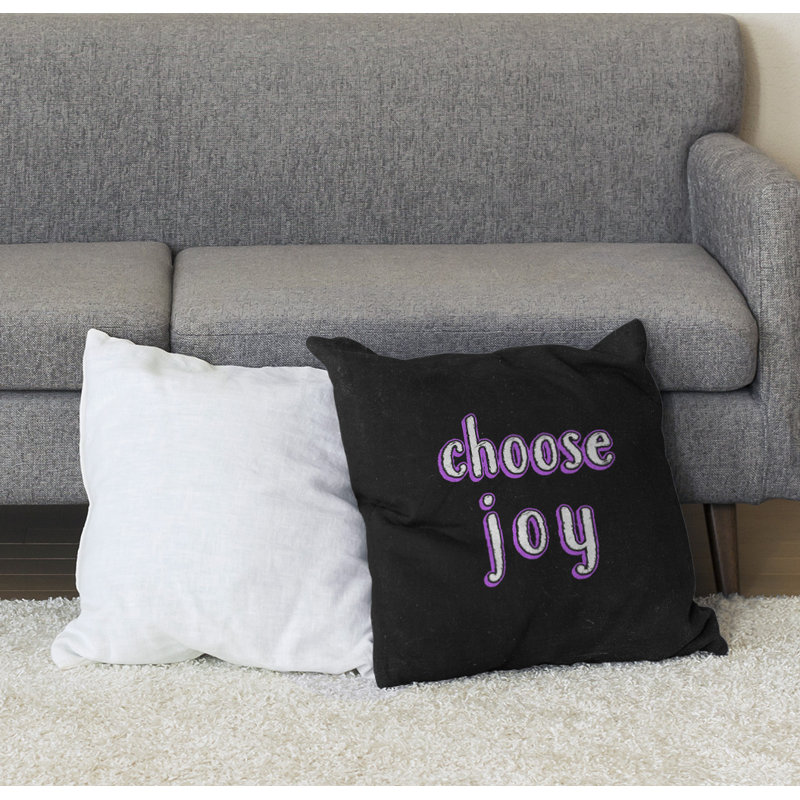 Reversible Throw Pillow, 40" H x 40" W, Purple