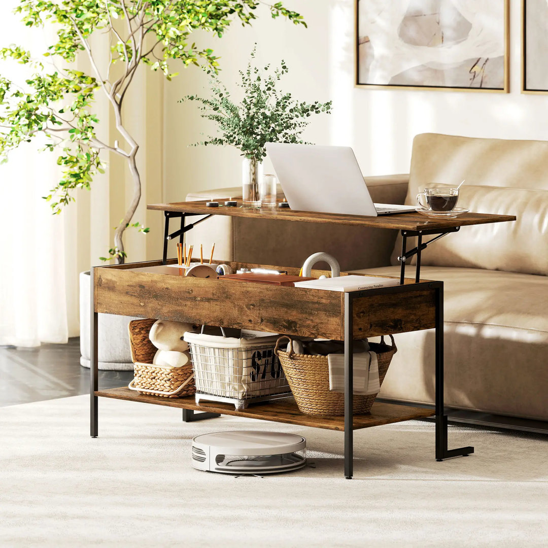 Lift-Top Coffee Table, With Storage