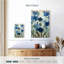 Harnek floral abstrait bleu II-108435704