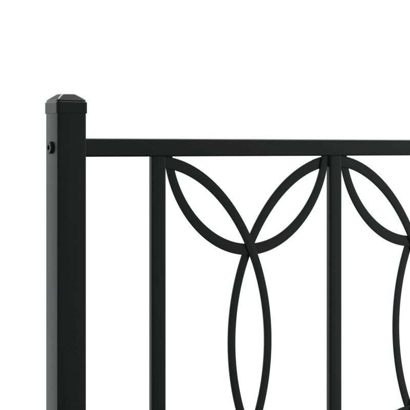 Vidaxl Metal Replace Headboard White 200 Cm, 200 x 200 cm, Black