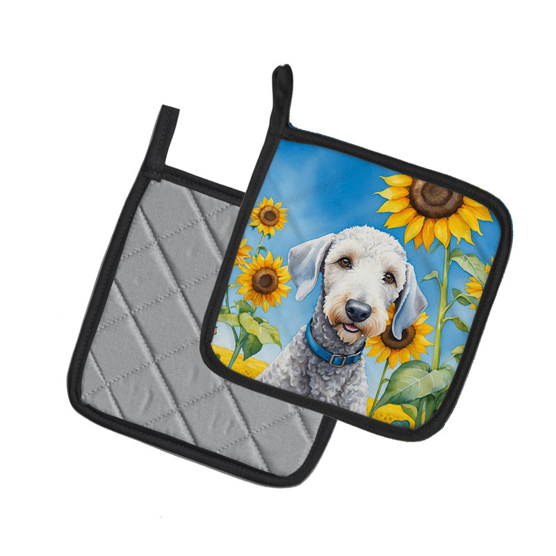Caroline's Treasures In Sunflowers Floral Polyester Potholder Set