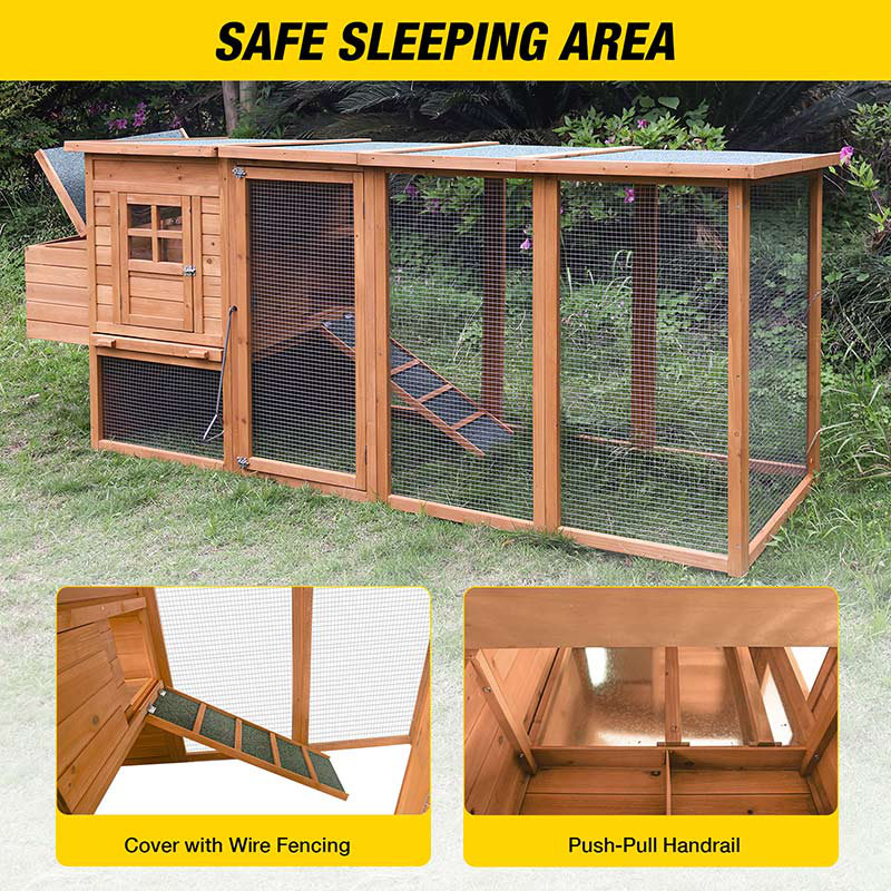 15.03m² Chicken Coop with Chicken Run For Up To 3 Chickens