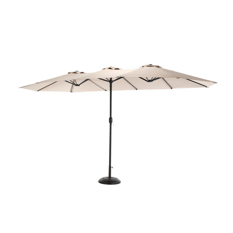 Parasol de patio extérieur à double face 14,8 pieds - Kaki