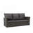 67.7" All-Weather Wicker 3-Seat Patio Sofa With Thick Black Cushions & Black Frame-1602326616