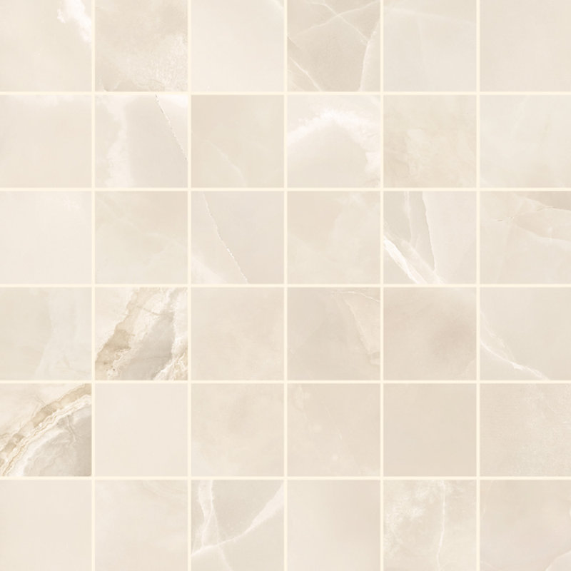 Selena Cross Cut Onyx 2X2 Mosaic Amber, Beige