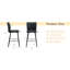 Chaises d'appoint modernes en métal noir, conception élégante pour les salons et les bars