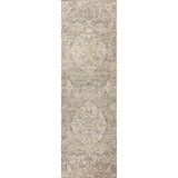 Hand Knotted Area Rug in Grey And Gold