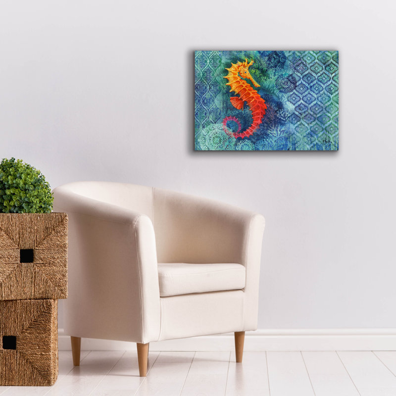 «Seahorse Batik» par Paul Brent, H 18 po x l 26 po
