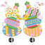 Easter Decorations Outdoor, 2 Pcs Metal Yard Signs, Easter Yard Decorations, Easter Decorative Bunny Eggs Garden Solar Stakes, Easter Outside Decor For Lawn Porch Spring Decorations