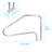 32" H x 49" W x 4" D Swimming Pool Hand Rail
