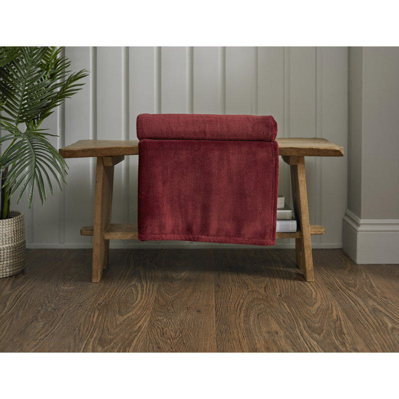 Snuggle Touch Supersoft Fleece Throw, Merlot