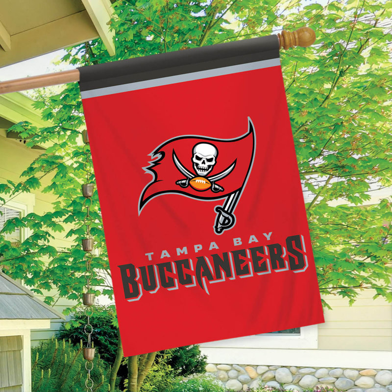 Drapeau de Tampa Bay Buccaneers NFL, Tampa Bay Buccaneers, Rouge / Noir / Gris