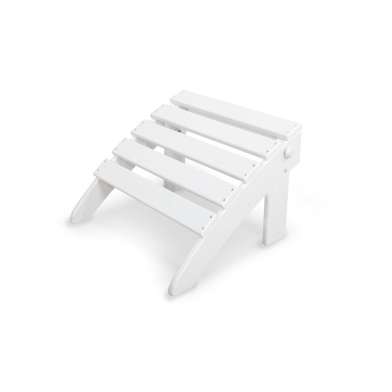 POLYWOOD Babie Classics Folding Ottoman, White
