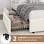 Base de lit tapissier avec 2 tiroirs de rangement Modern - Boucle Modern-92389898-92389899