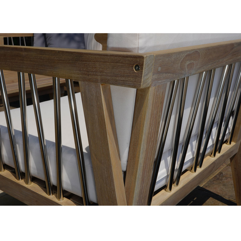 Outdoor 4 - Piece Teak Conversation Set