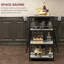 Sumeka 3 Piece Breakfast Bar Table Set with Storage Shelves, Light Grey