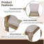 Chaises de salle à manger 2 pièces avec dossier en canne, siège rembourré et pieds cannelés en bois d'hévéa-674877627-674877573