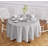 Amalfi Stripe - 100% Pure Linen Round Tablecloth-1661796250-1661796252