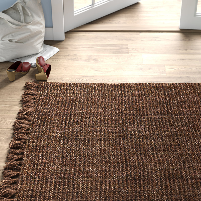 Farmhouse Chunky Jute Area Rug, Rectangle 4' x 6'