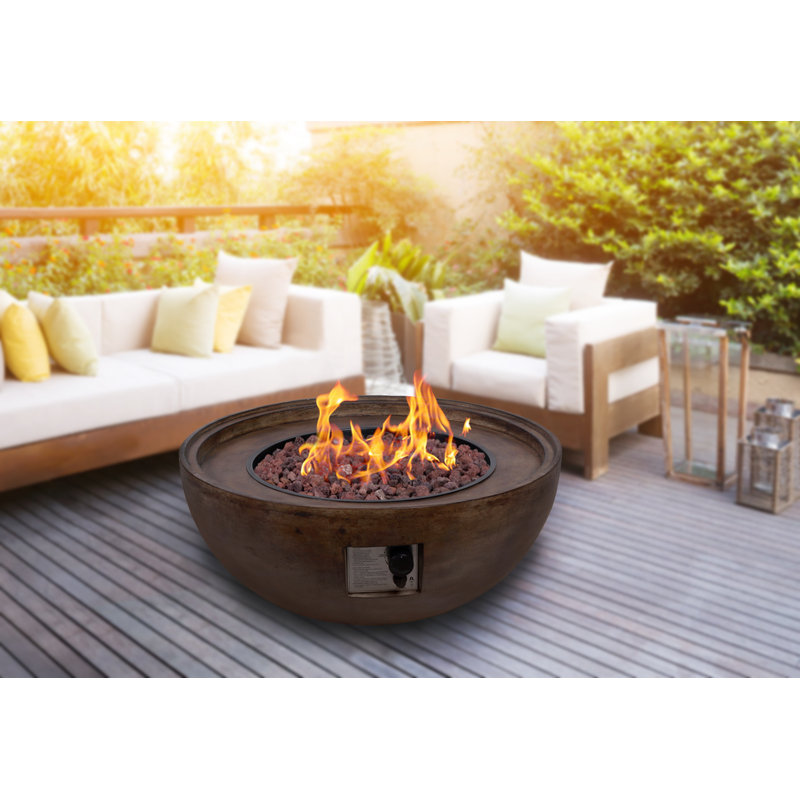 Urban Round Propane Smokeless Fire Pit, Smoked
