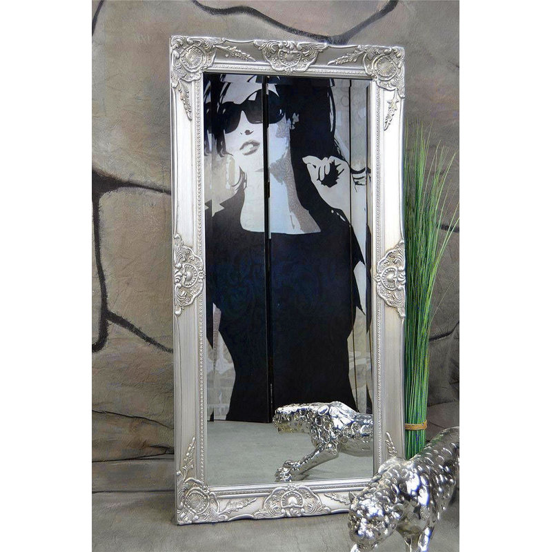 Mclaren Flat Mirror, 100cm H x 50cm W, Silver