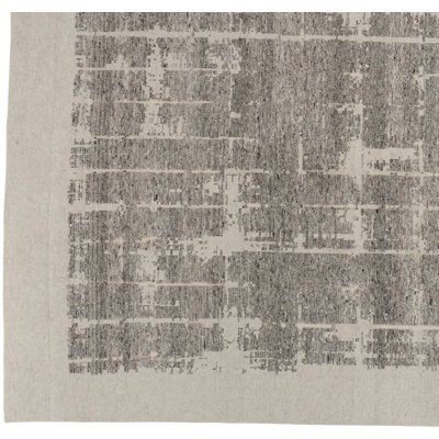 Abstract Area Rug in Ivory