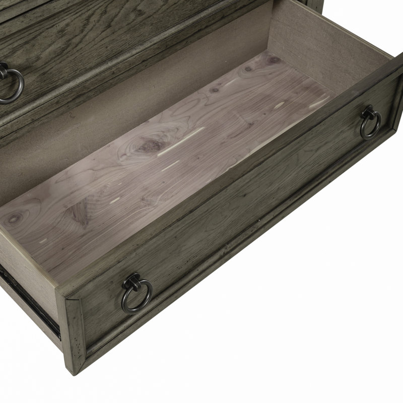 Très grand lit californien Aisja, commode et miroir, commode, 4 Pcs: Bed, 2 Dressers, Dresser Mirror, California King