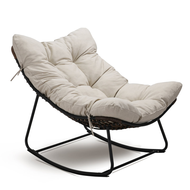 Chaise berçante Henadz, Beige