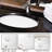 Bohuang 15.75" White Ceramic Oval Undermount Bathroom Sink with Overflow