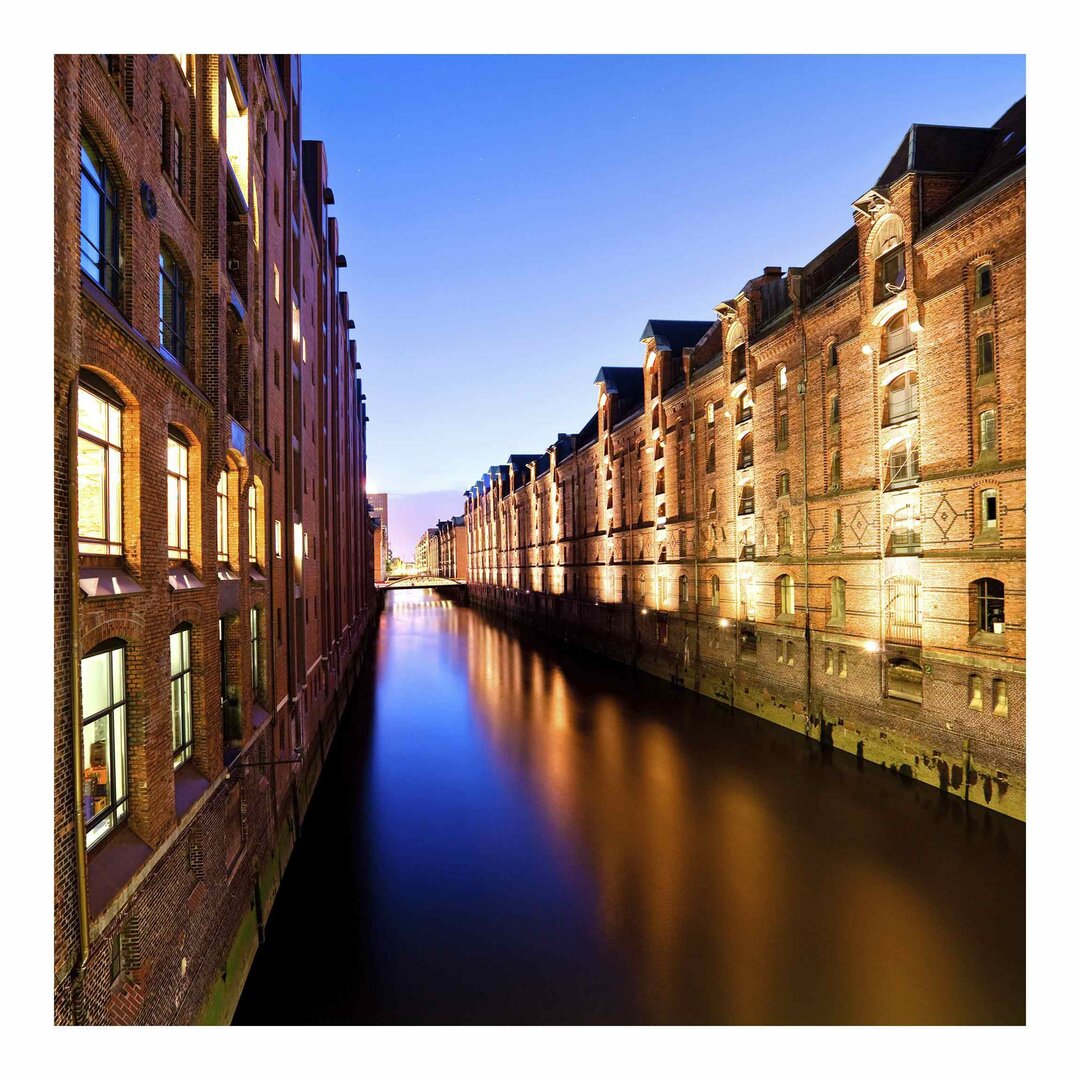 Strukturierte Fototapete Hamburg Speicherstadt