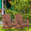 Chaise Adirondack pliante en bois surdimensionnée avec dossier et siège pré-assemblés (sans la table)