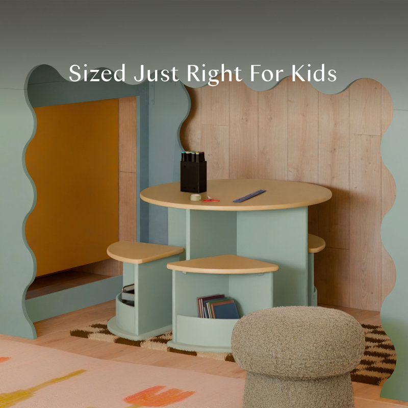 Nessa Nesting Play Table, Light Sage and Honey