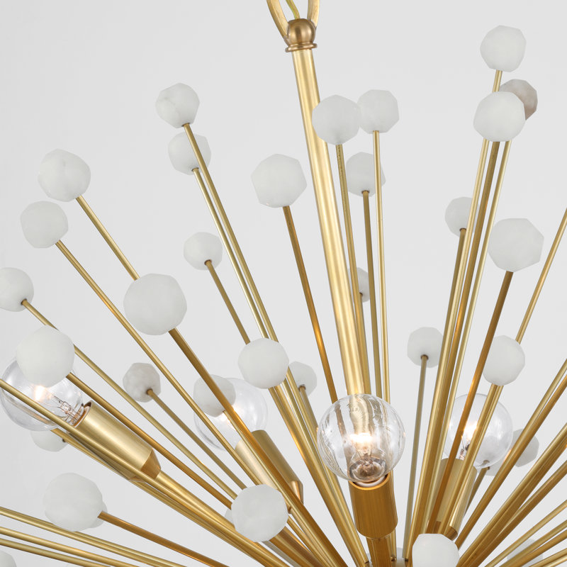 Lys 15 - Light Solid Brass Chandelier by Suzanne Kasler
