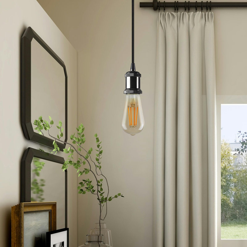 Annahy 1 - Light Single Pendant, Shiny Black