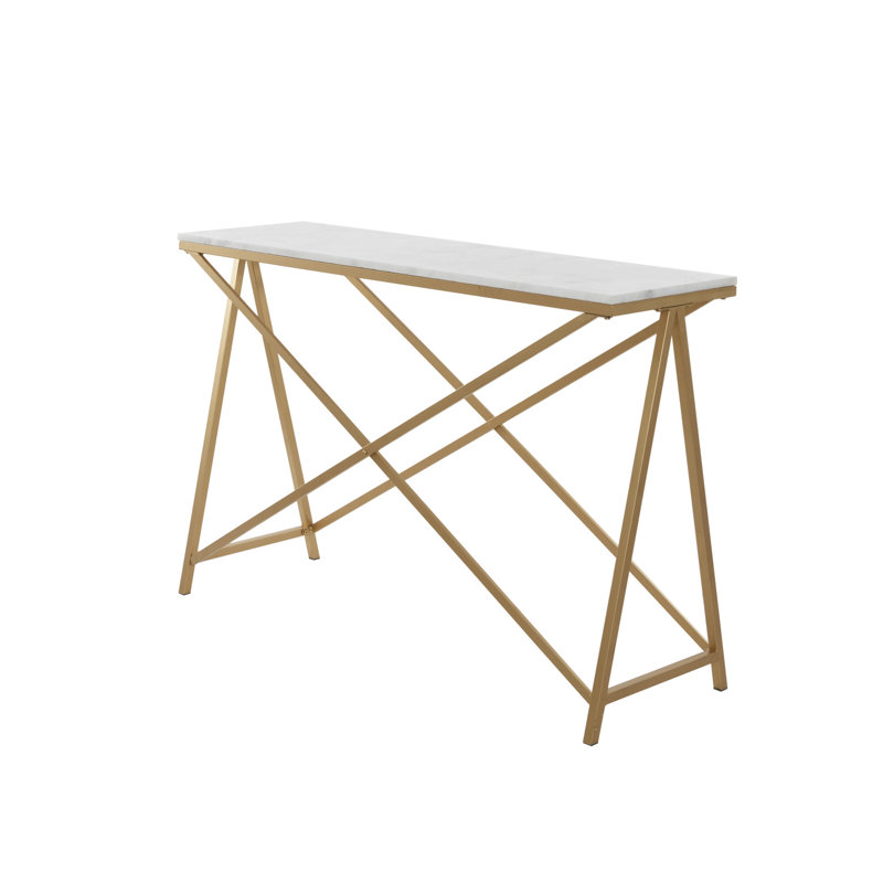 47.38'' Marble Top Console Table