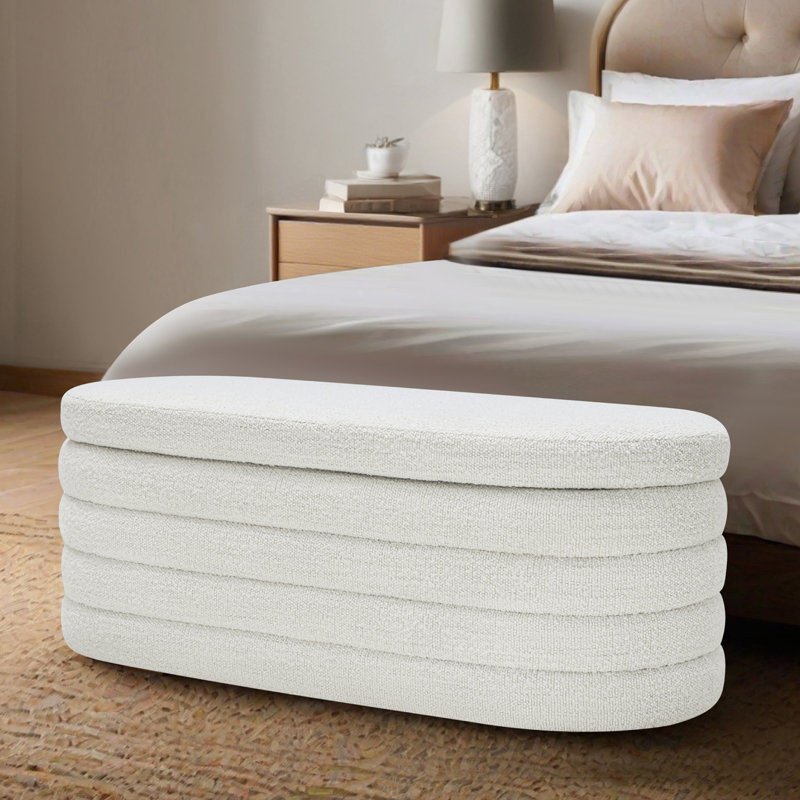 Neroli Polyester Upholstered Storage Bench