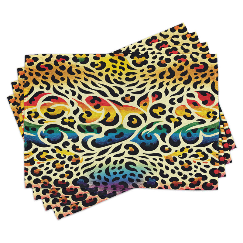 Ensemble de 4 napperons Ambesonne Leopard