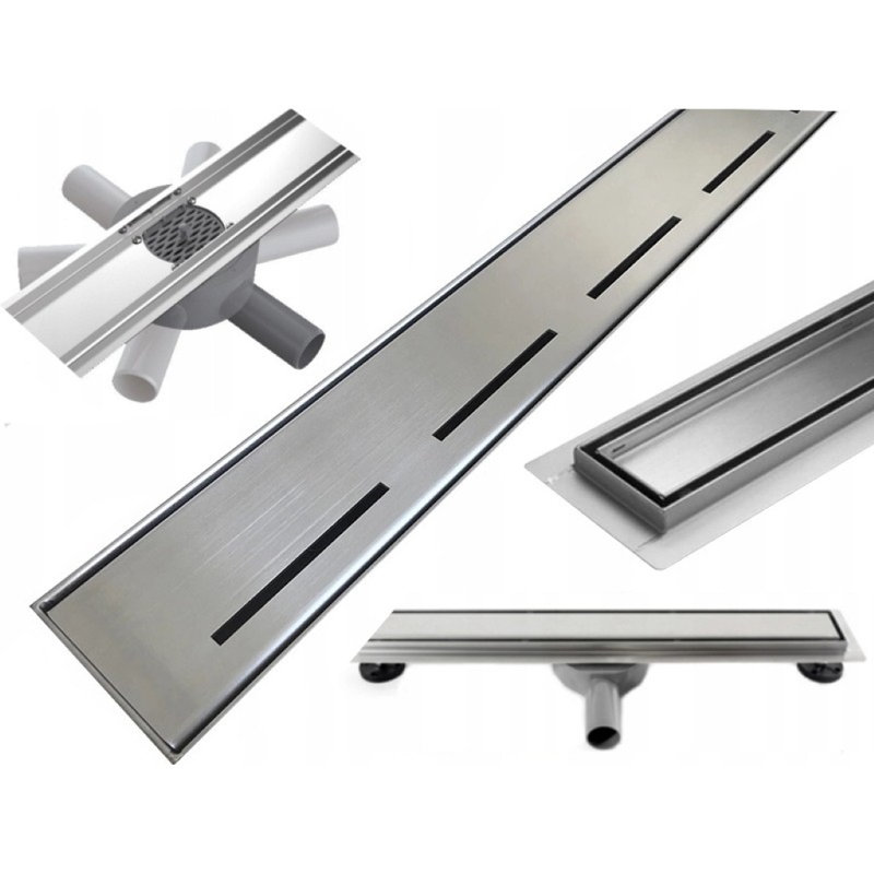 Caffrey Linear Grid Waste Shower Drain, 100cm H x 104cm W x 5.2cm D