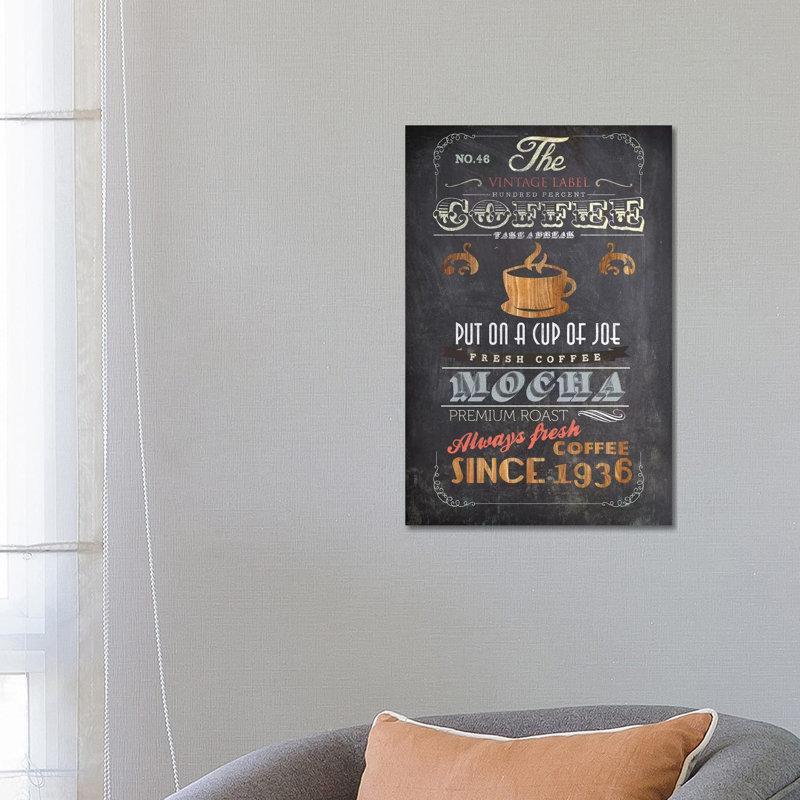 Coffee Menu I by Drako Fontaine - Wrapped Canvas Print, 66.04 cm H x 45.72 cm W x 3.175 cm D