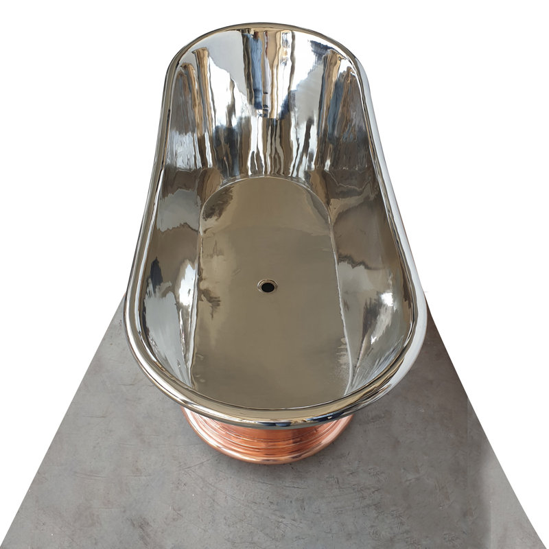 1778mm x 737mm Freestanding Soaking Copper Bathtub