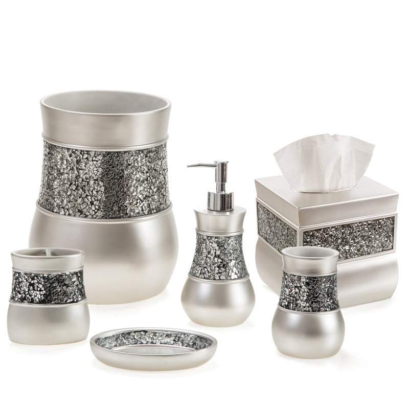 Brushed Nickel Waste Basket