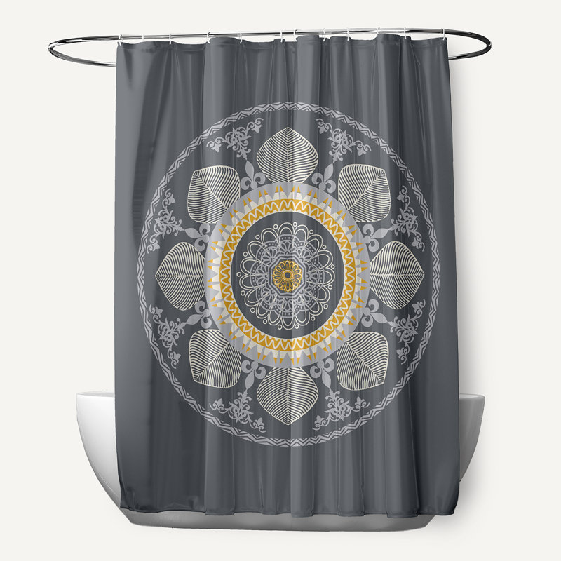 Rideau de douche simple Xenia, gris