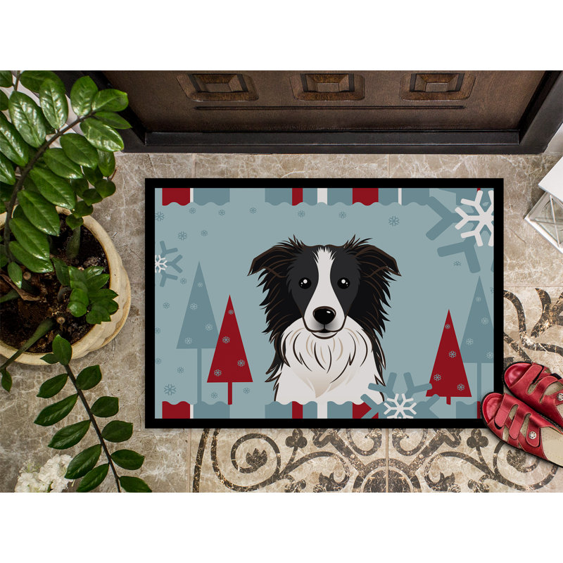 Non-Slip Christmas Outdoor Doormat, Rectangle 1'6" x 2'3"