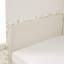 Lit simple réglable beige avec 2 tiroirs de rangement, rembourré pour la chambre à coucher, design moderne, assise confortable, lit en velours convertible en eucalyptus et cadre, surface douce, renforcé