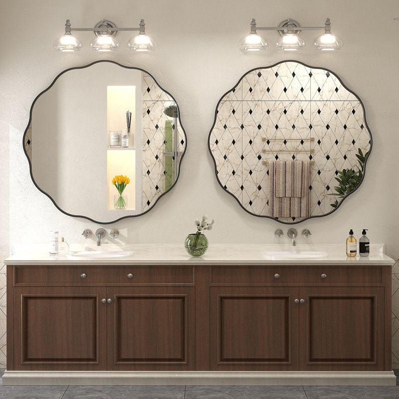 Miroir de salle de bain Amara, 40 po x 40 po