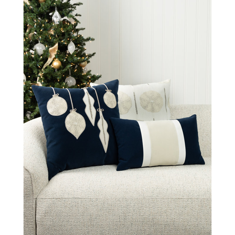 Polyester Indoor/Outdoor Pillow Cover & Insert by Elaine Smith, Blue/Pink, 20" H x 20" W, Square