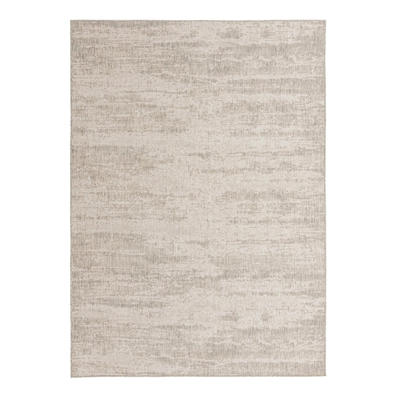 Bruss Gray Indoor/Outdoor Modern Rug, Rectangle 7'10" x 11'