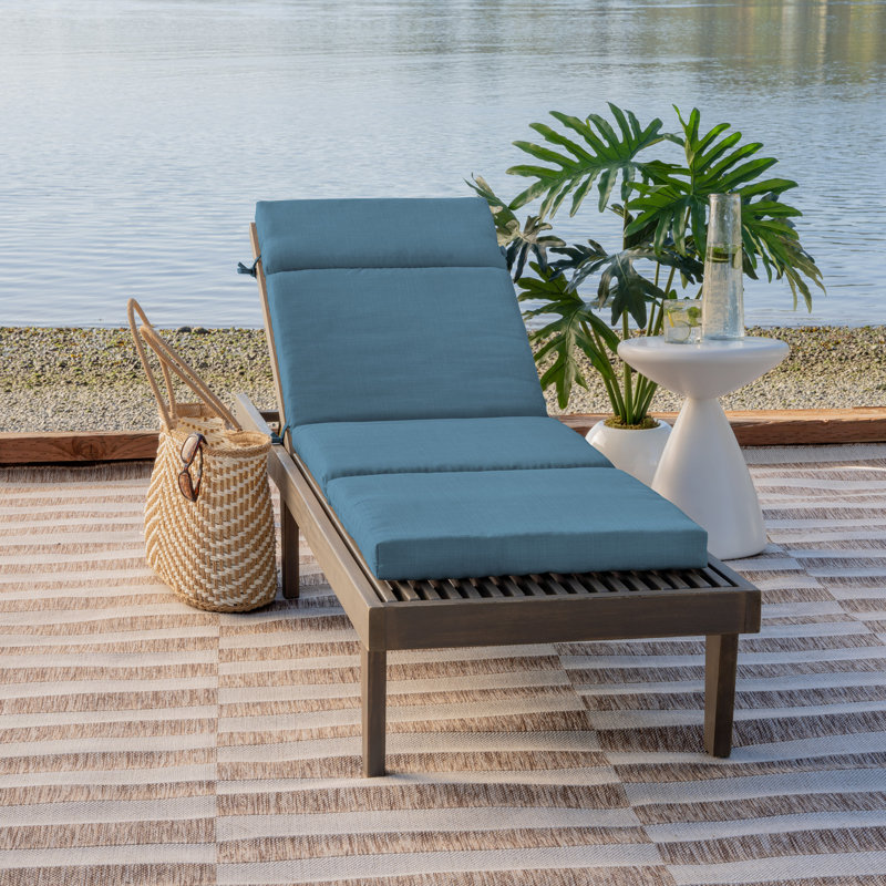 Coussin de chaise longue d'extérieur ARDEN, Light Blue, H 2,5 po x l 21 po x P 42,5 po