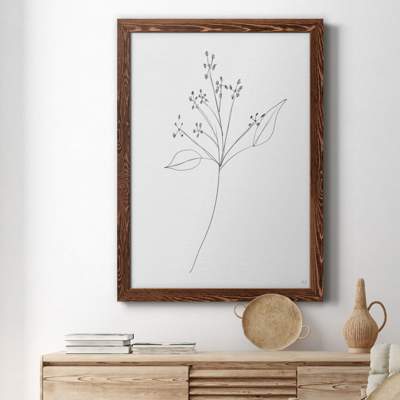 Toile encadrée B-botanique G-Premium - prête à être accrochée, H 20 po x l 17 po x P 1 po, Érable